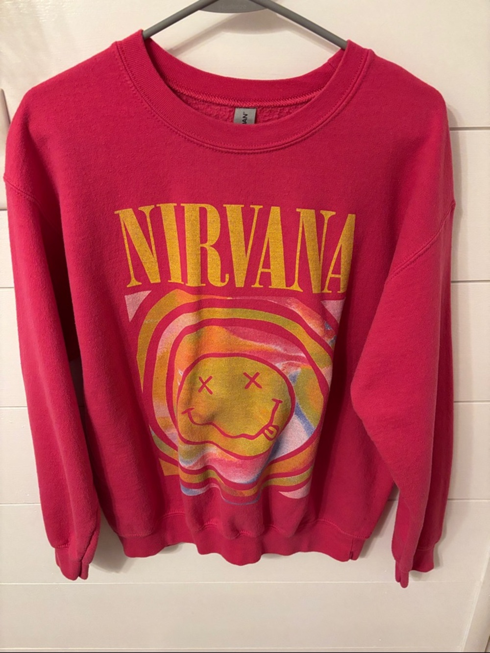 NIRVANA Hot Pink Graphic Sweatshirt